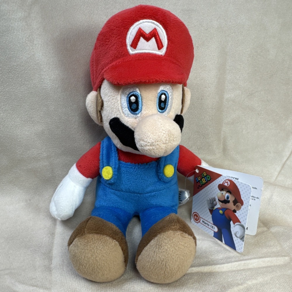 Nintendo Super Mario Bros Mario Plush Doll 10" Stuffed Toy 2017 Little Buddy NEW
